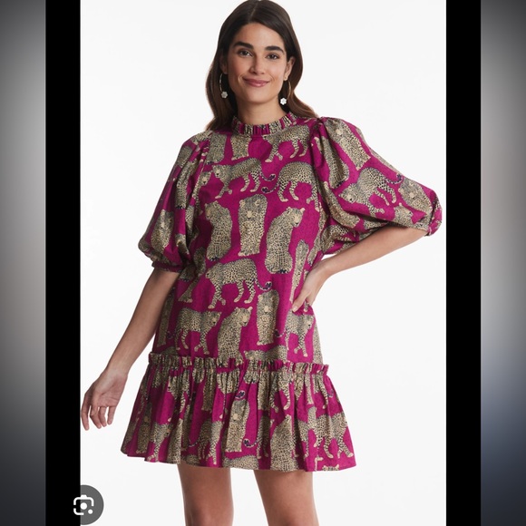 NWT Tyler Boe Sammy Pink Cheetah dress size XS - Picture 3 of 11